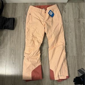Brand new, baby pink columbia ski pants